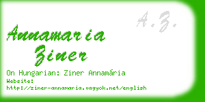 annamaria ziner business card